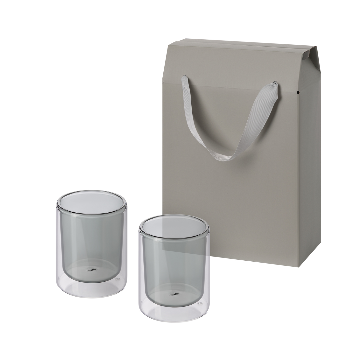 Подарочный набор 2 cтеклянных стакана Марло (Marlo) в коробке-пакете-0