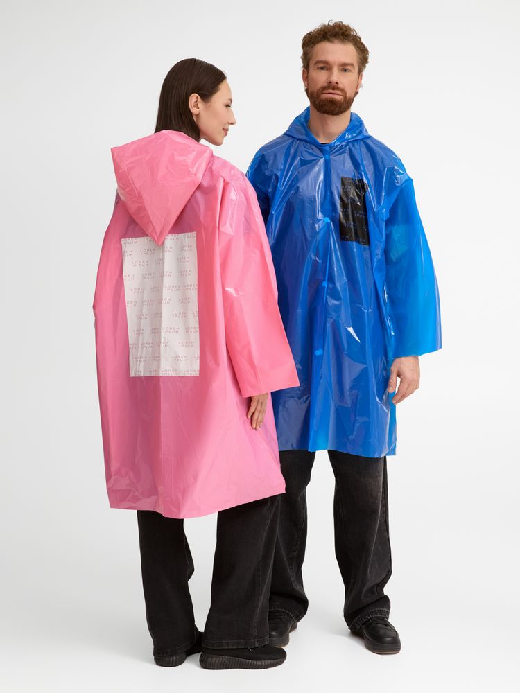 Дождевик-плащ CloudTime с печатью в один цвет на заказ-1