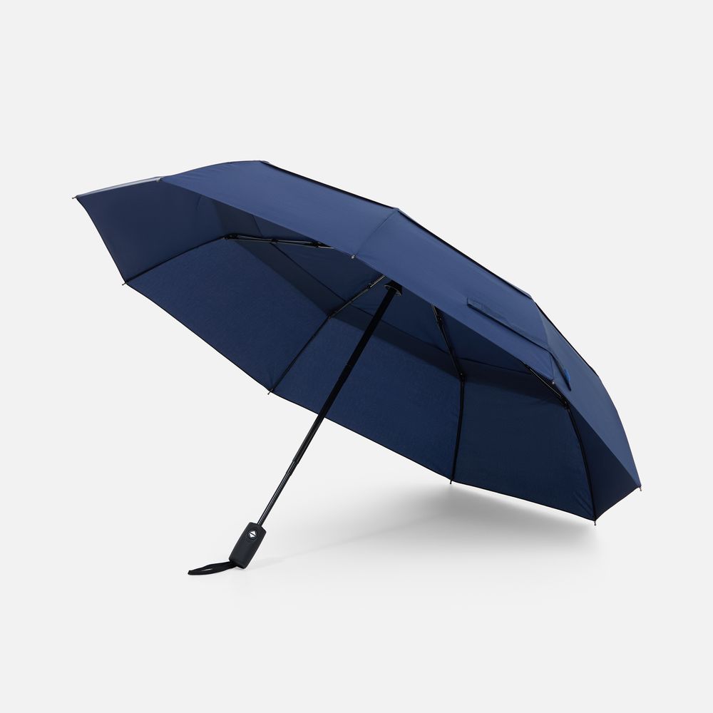 Складной зонт Dome Double с двойным куполом, темно-синий-0