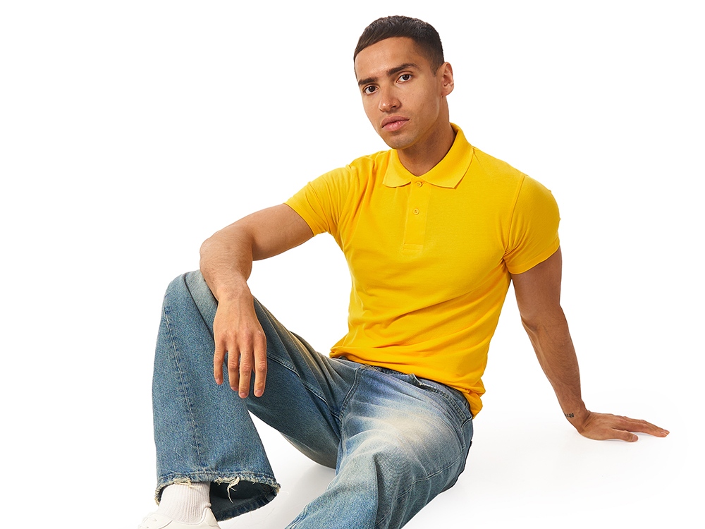 Рубашка поло First мужская, золотисто-желтый-1