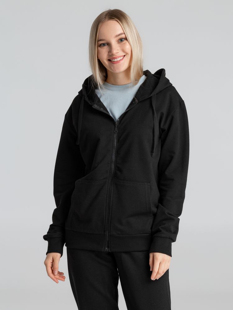 Толстовка на молнии с капюшоном Siverga 2.0, черная-4