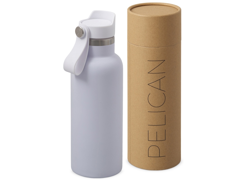 Вакуумная термобутылка Pelican, 500 мл, белый-0