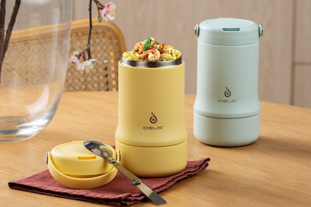 Термос для еды Tabenodo, желтый-6