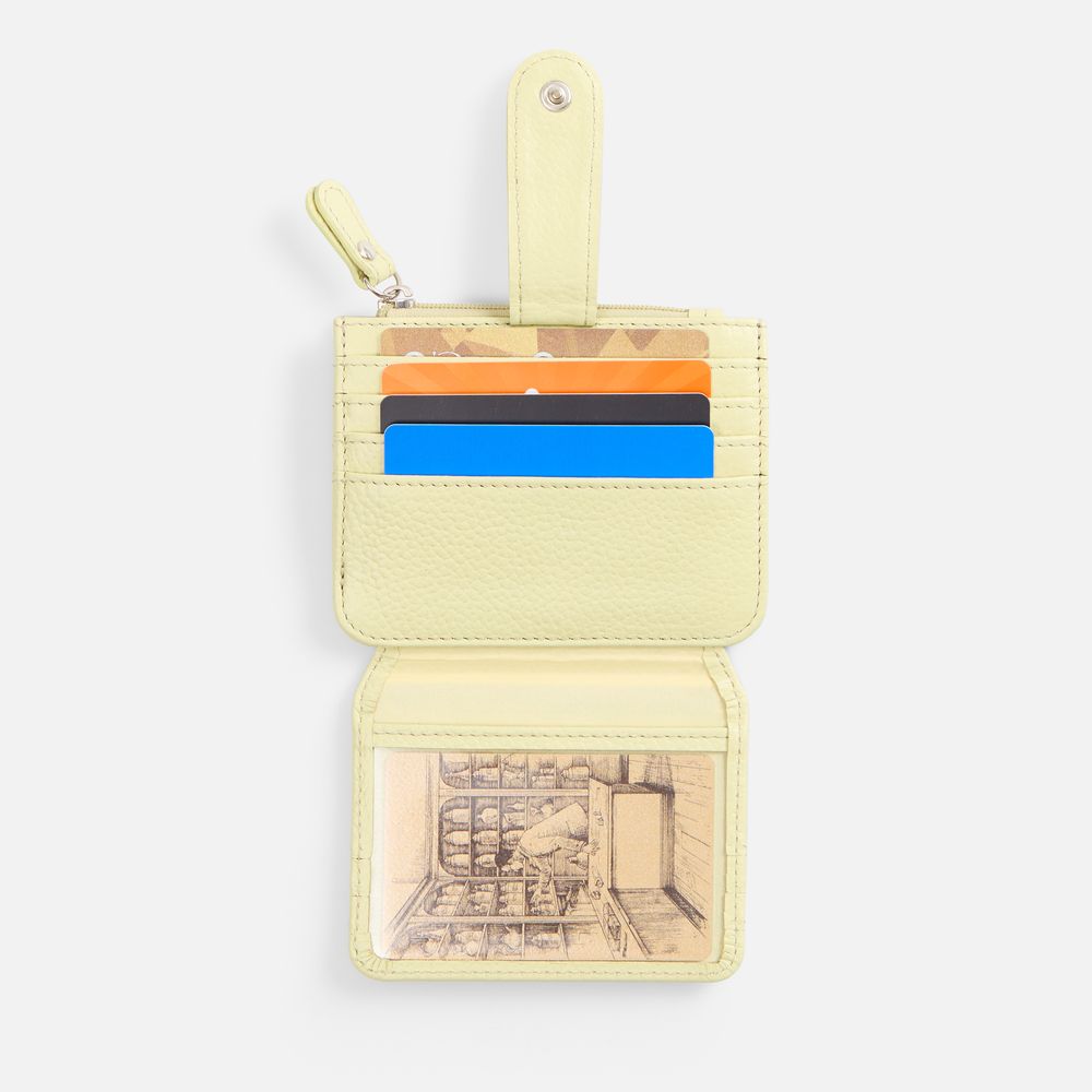 Картхолдер на молнии Unison, светло-зеленый-2