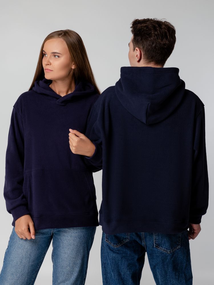 Худи флисовое унисекс Manakin, темно-синее-3