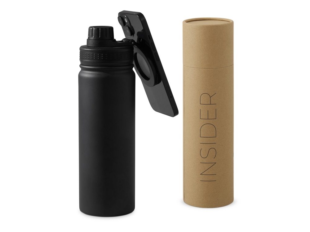 Вакуумная термобутылка с magsafe-держателем INSIDER, 600 мл, черный-0
