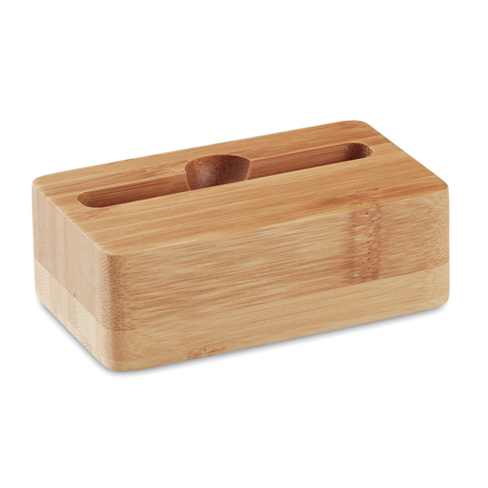 Подставка для телефона бамбук, древесный-2