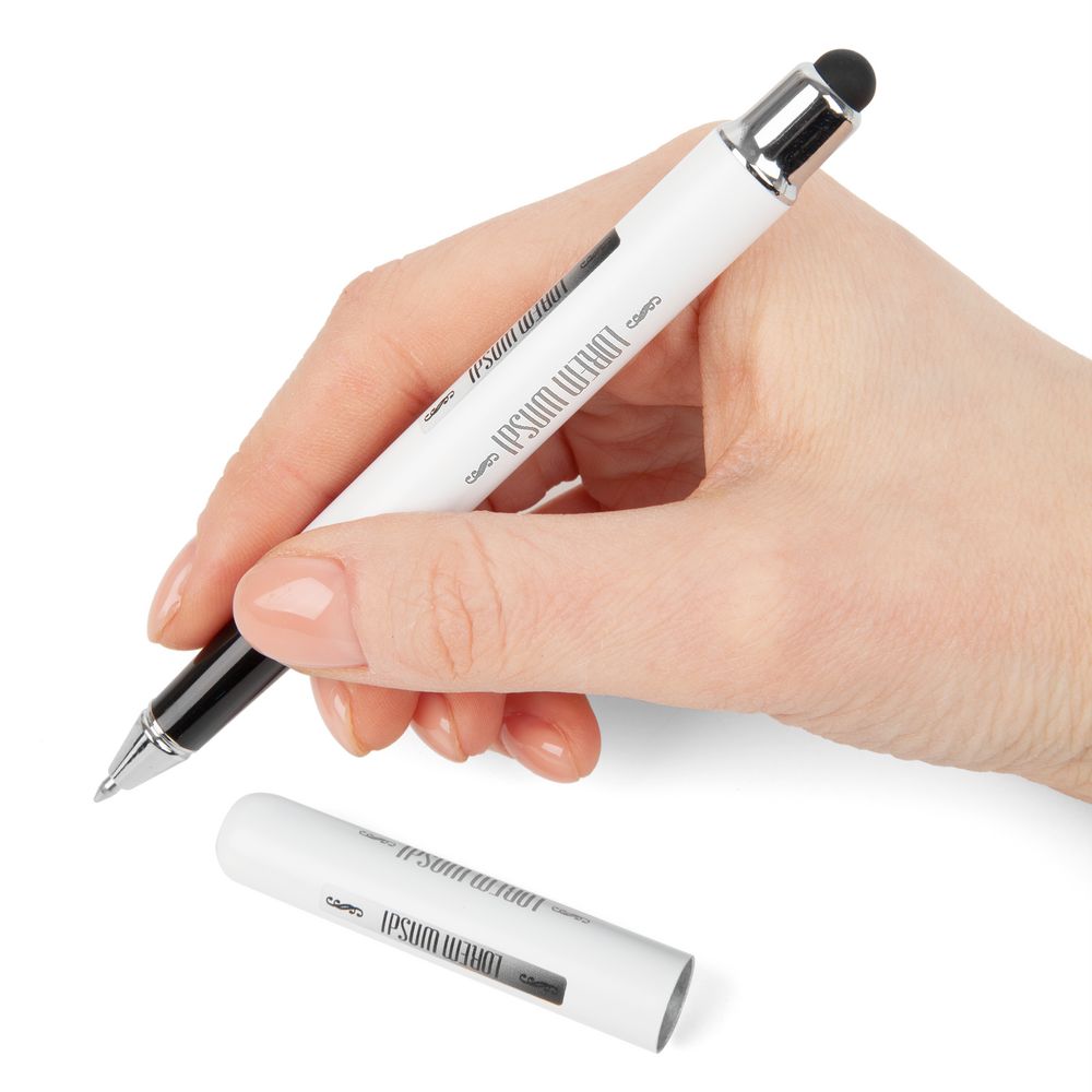 Роллер Scribo со стилусом, матовый белый-5