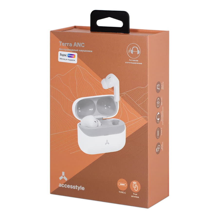 Беспроводные наушники Accesstyle Terra ANC, белый, белый-9