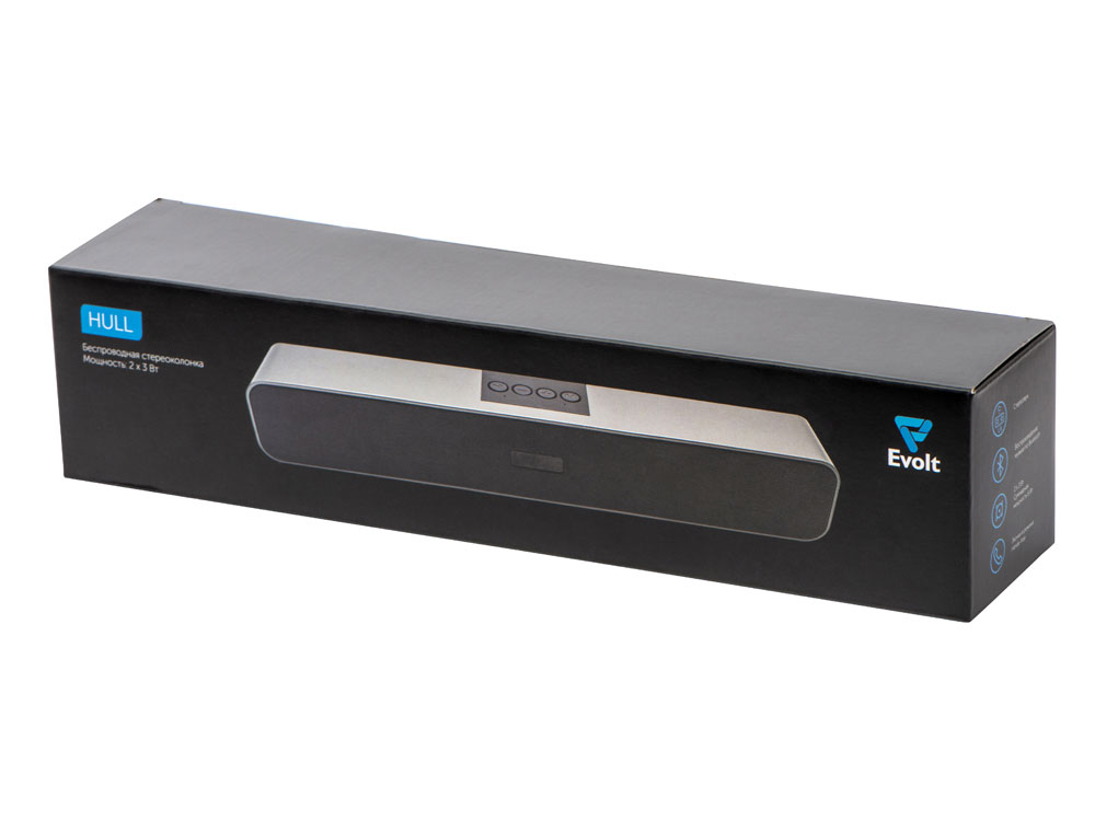 Портативная стереоколонка Hull, 2 * 3 Вт, серый-11