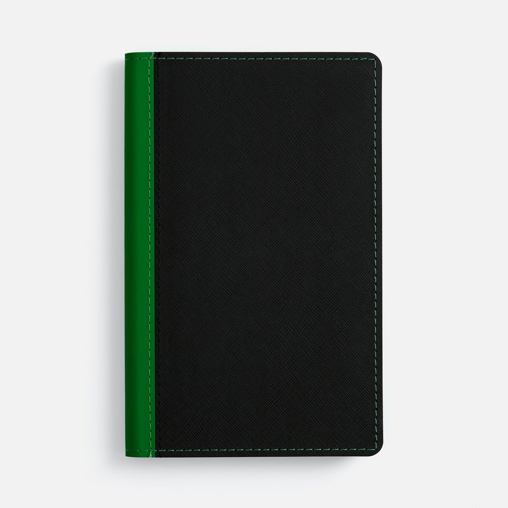 Ежедневник Nice Twice, недатированный, черный с ярко-зеленым-2