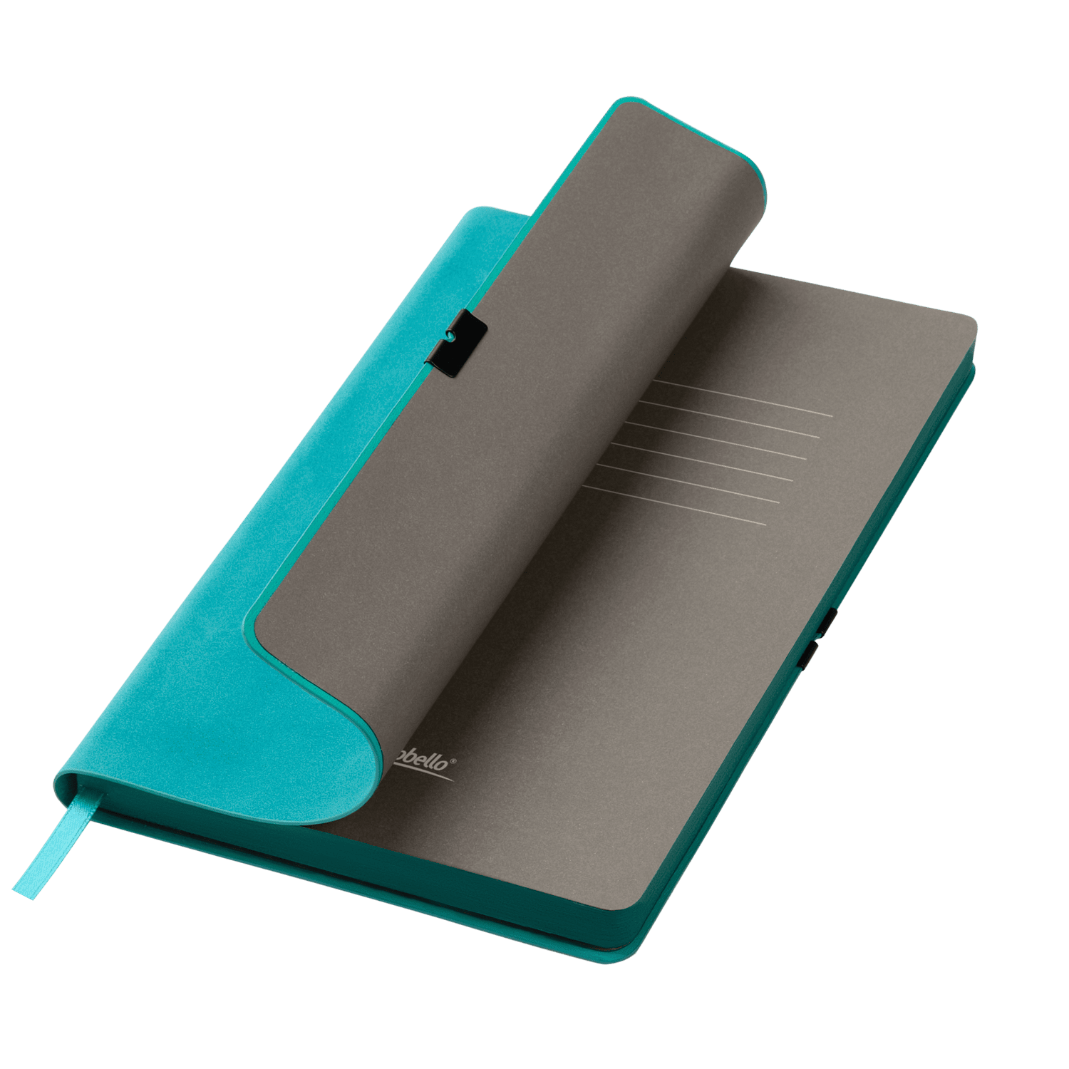 Ежедневник In Velour недатированный, бирюзовый-4