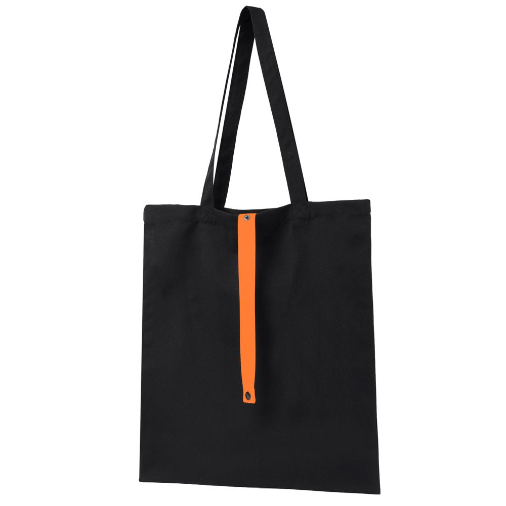 Сумка для покупок Rock’n’ROLL 260 г/м², Черный/оранжевый-2
