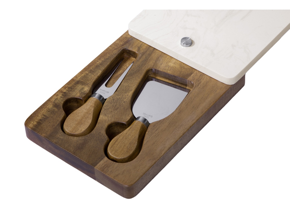 Набор ножей для сыра Fontina, акация и искусственный мрамор-2