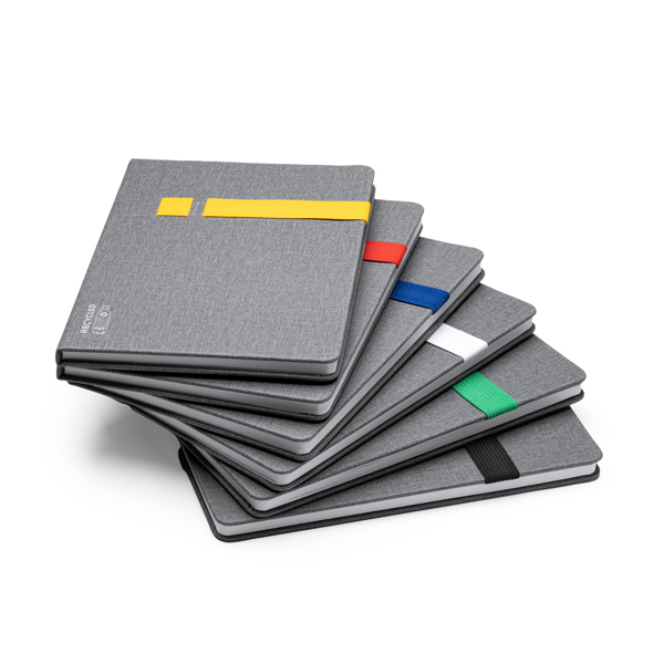 Блокнот A5 SIKAS в твёрдом переплёте, Серо-красный-4