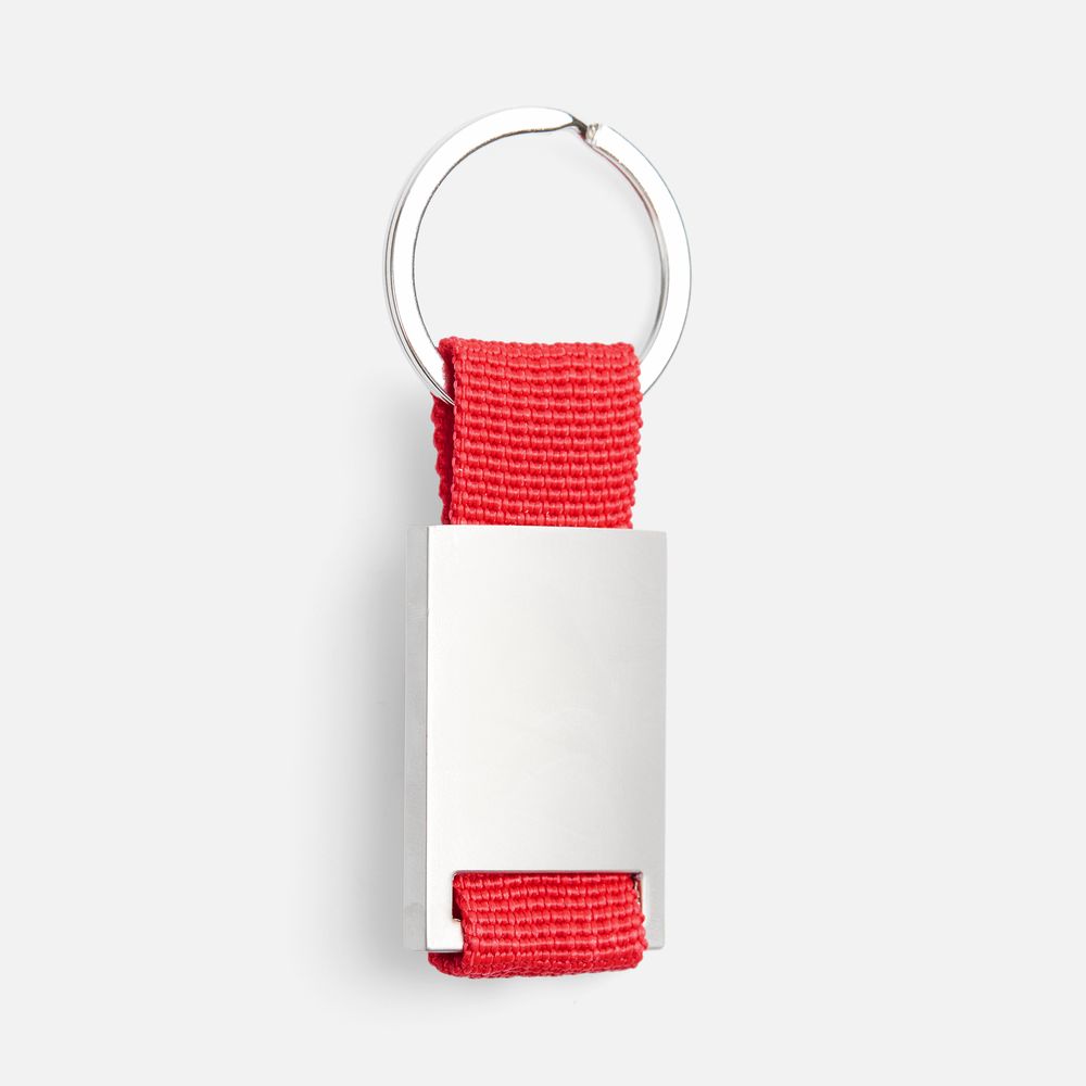 Брелок Inlet с тканевой вставкой, красный-0