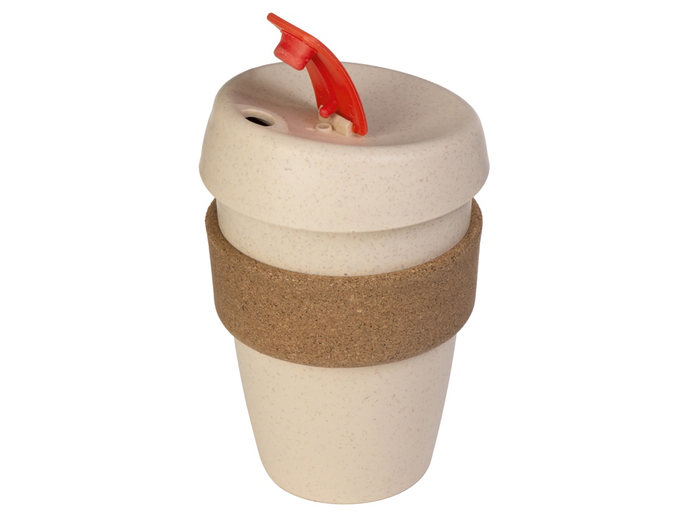 Стакан из пшеничного волокна с двойными стенками Pino, красный-2