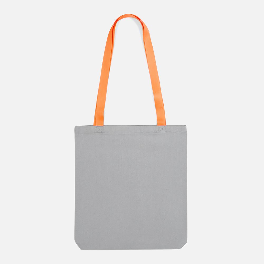 Шопер B4, серый с оранжевыми ручками-1