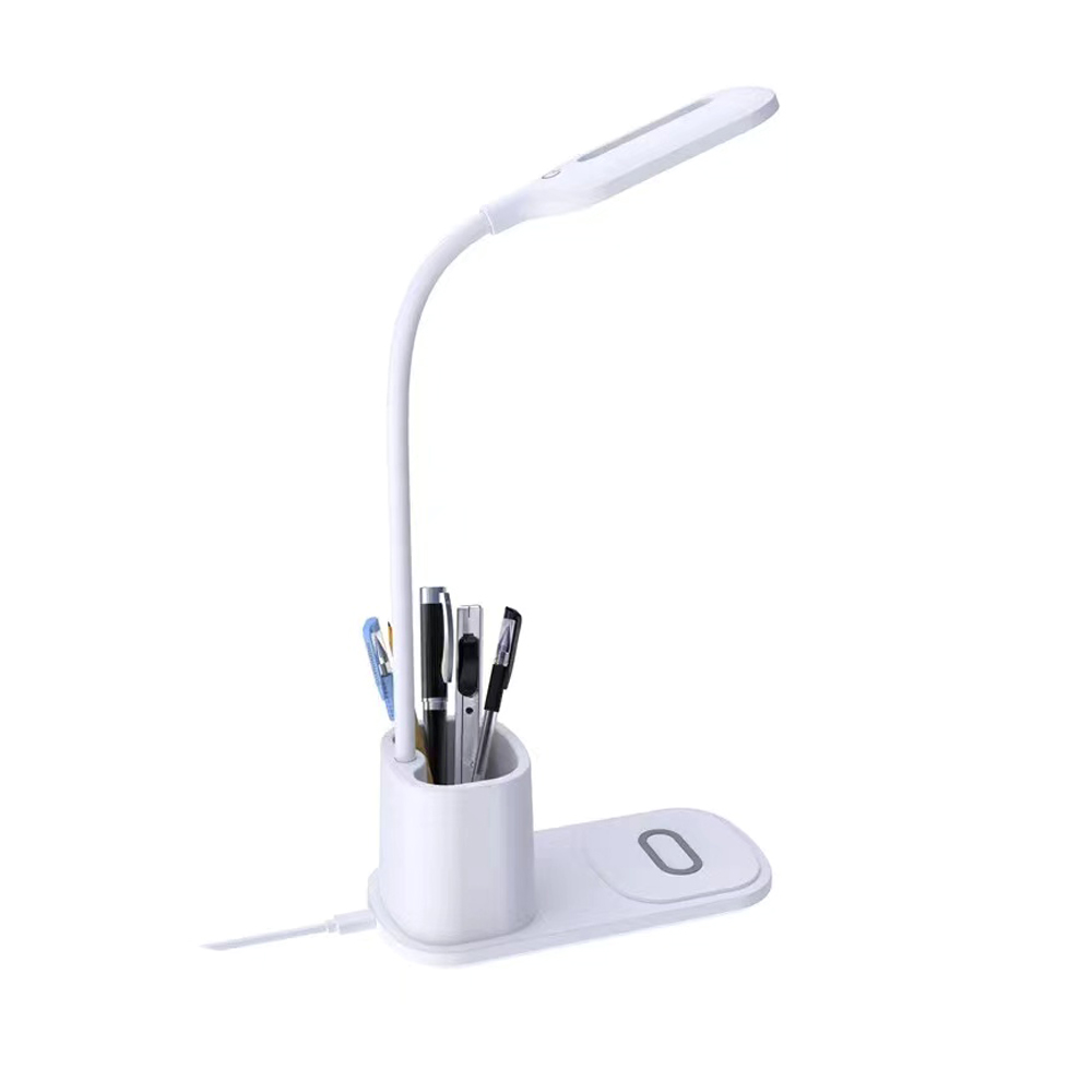 Настольная лампа с беспроводной зарядкой Tenza, Белый-1