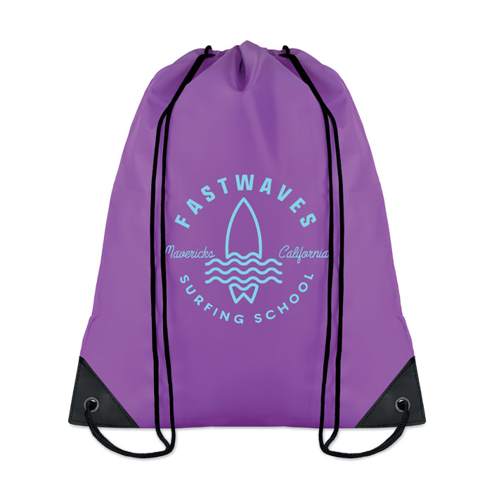 190T Polyester drawstring bag, фиолетовый-2