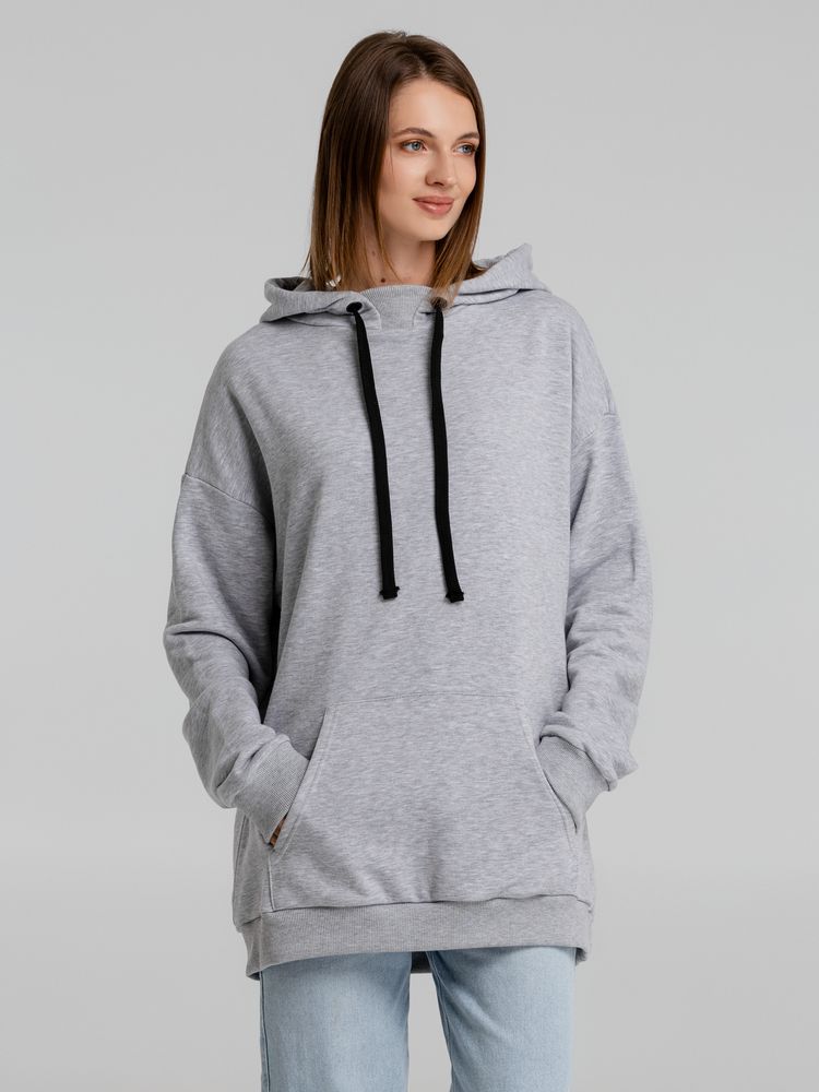 Худи оверсайз «Чистая соль», серый меланж-1
