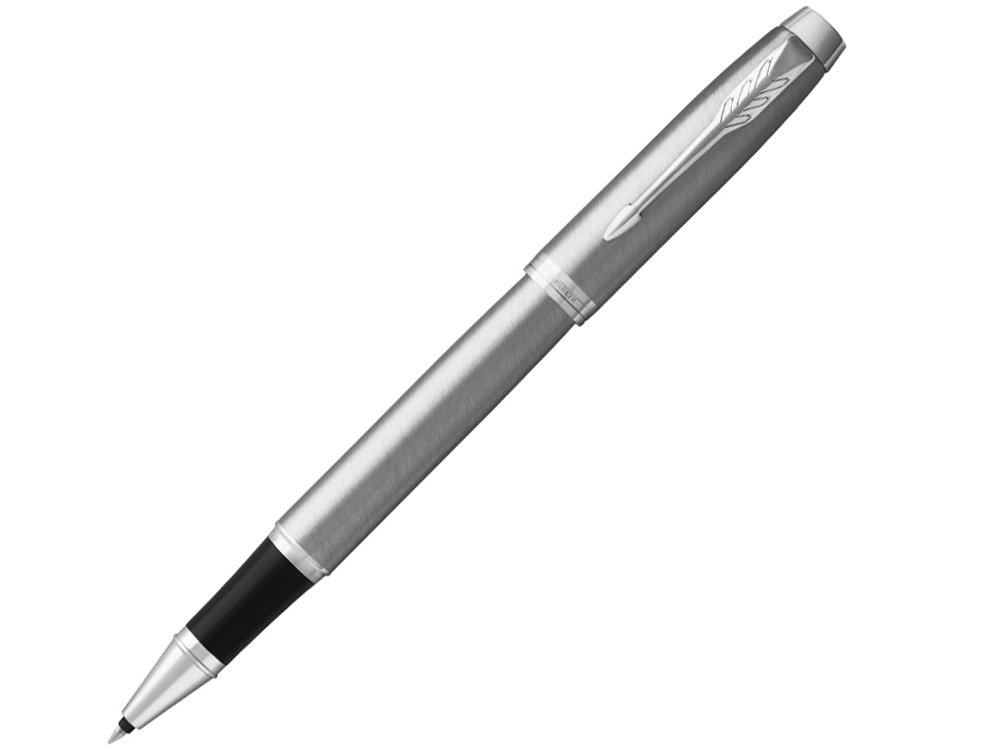 Ручка-роллер Parker IM Stainless Steel CT, стержень: F, цвет чернил: black, в подарочной упаковке-0