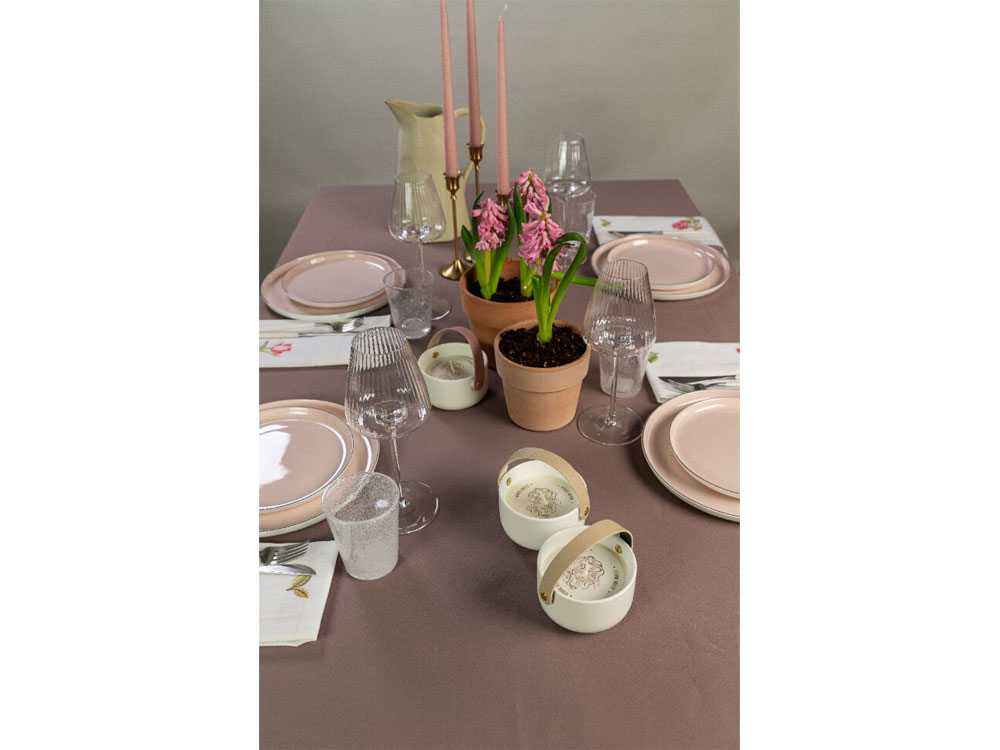 Свеча Valerie Concept с крышкой CNDL 5 GRN, белый/бежевый/зеленый-4