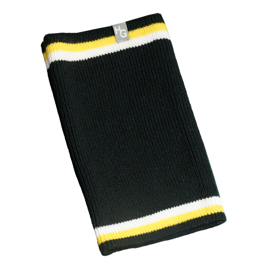 Образец вязанный снуд CUSTOM MERCH, 100% аркил, черный, желтый-0