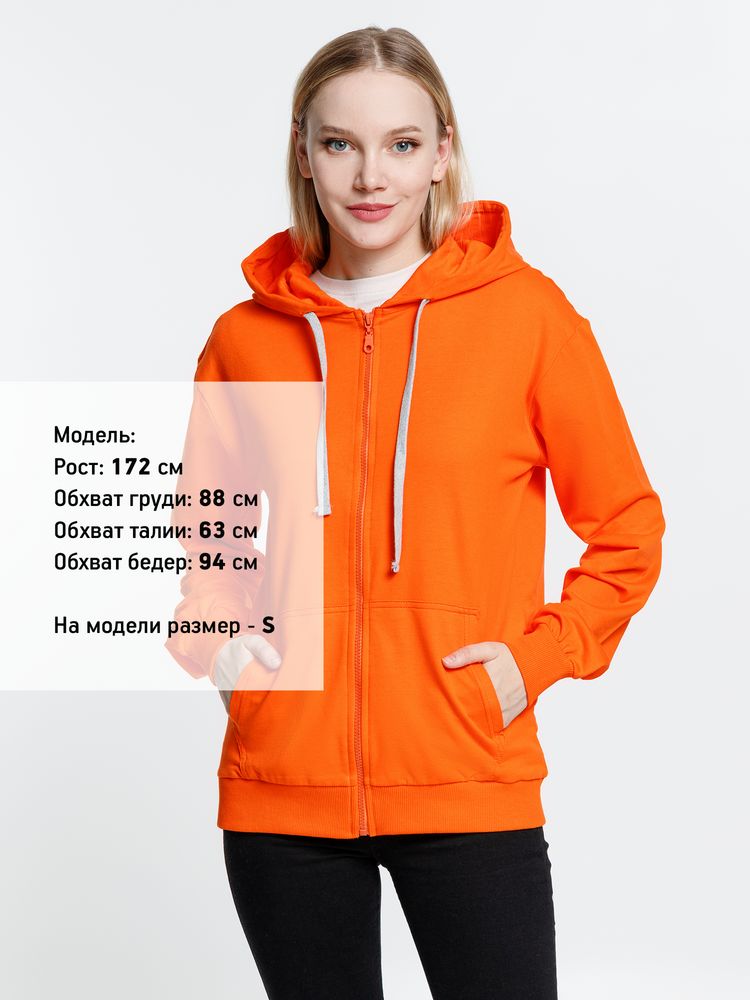 Толстовка на молнии с капюшоном Siverga, оранжевая-3