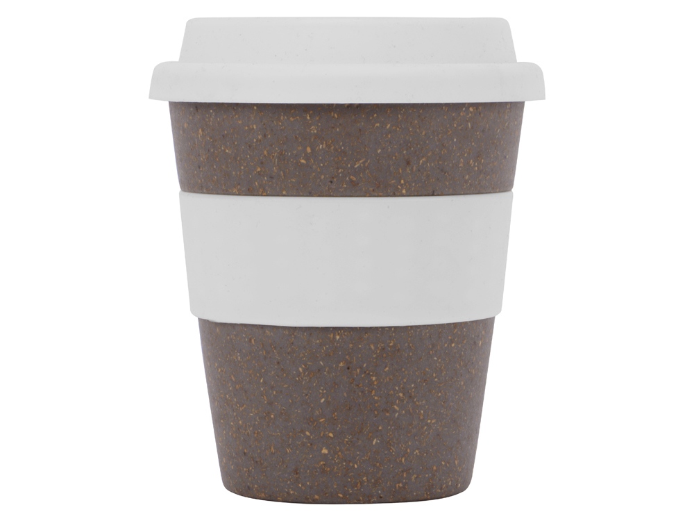 Стакан с силиконовой крышкой Cafe, белый-4