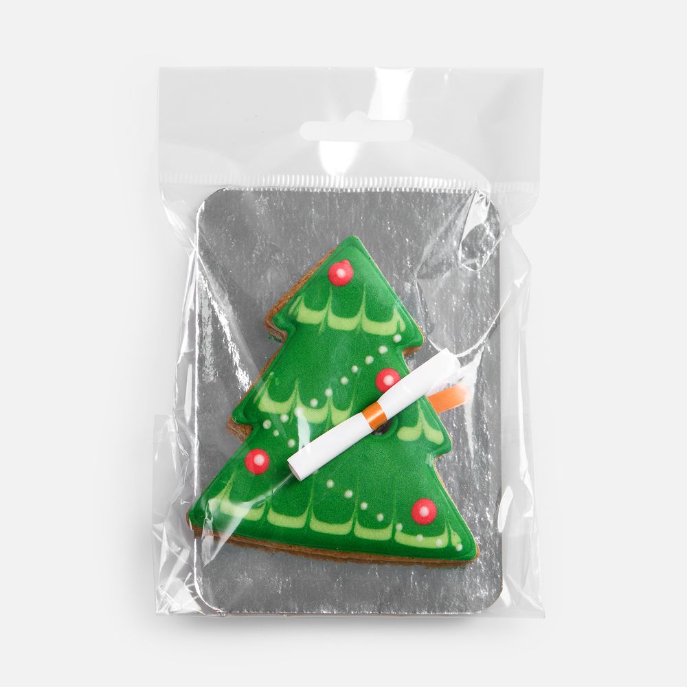 Новогоднее печенье с предсказанием «Елка»-1