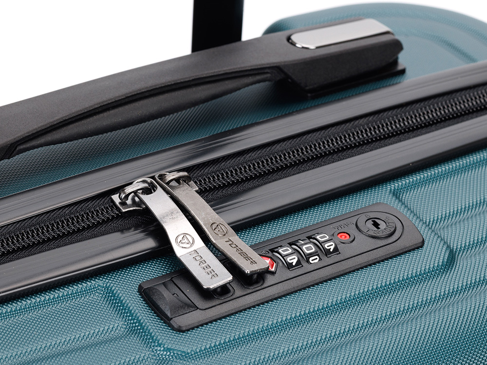 Чемодан TORBER Onego, зелёный, ABS-пластик, 59,5 х 39,5 х 24 см, 46 л-7