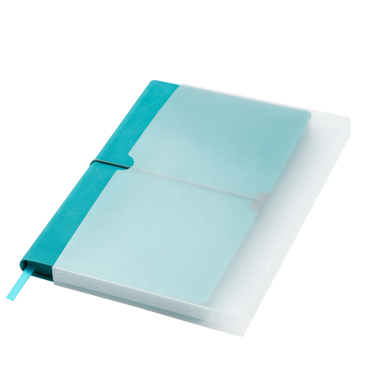 Ежедневник In Velour недатированный, бирюзовый-5