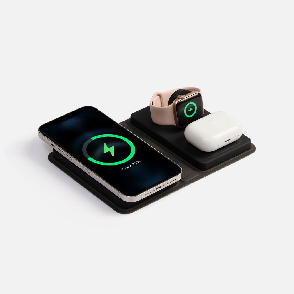 Внешний аккумулятор с беспроводной зарядкой reCover 8000 мАч, черный-1