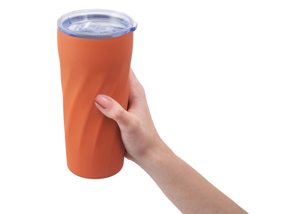 Подарочный набор FAMILY с термосом и термокружкой, оранжевый-3