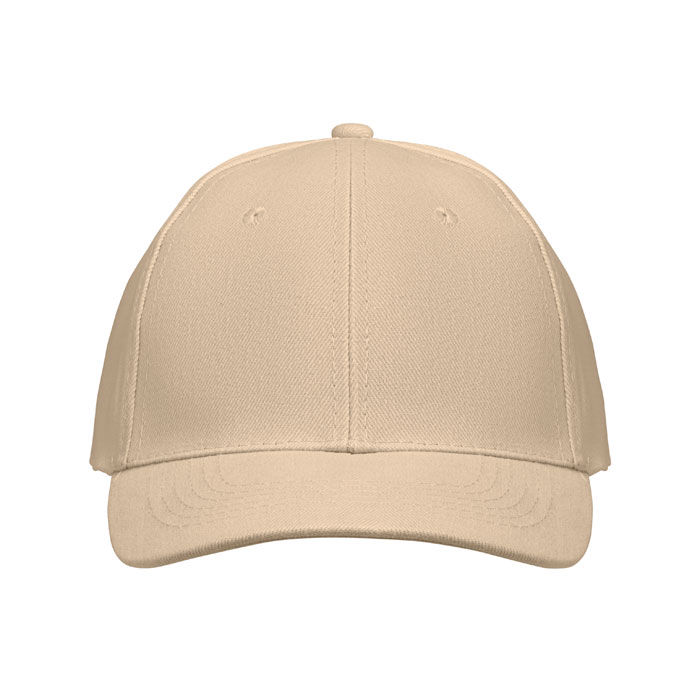 6 panel baseball cap, бежевый-4