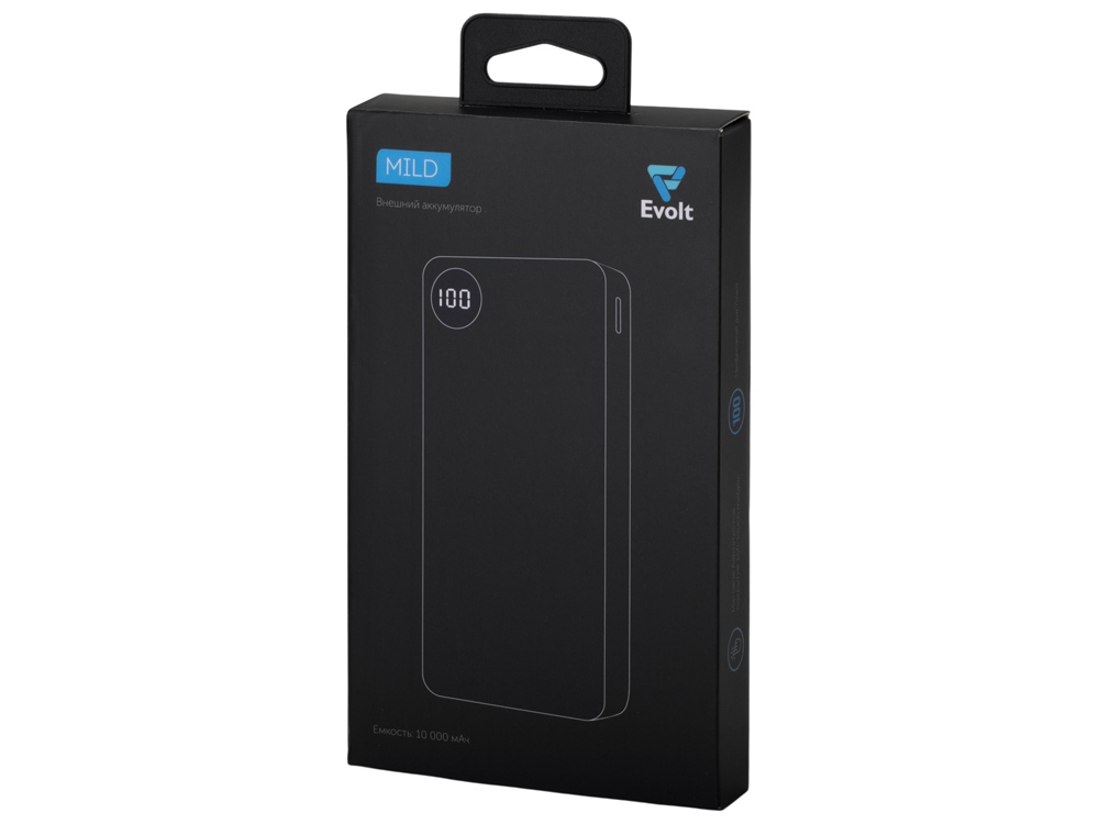 Внешний аккумулятор с дисплеем Mild, 10 000 mAh, белый-10