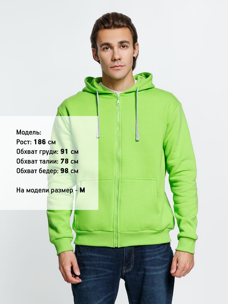 Толстовка на молнии с капюшоном Siverga Heavy, зеленое яблоко-6