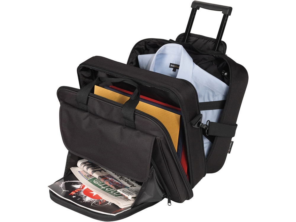 Сумка на колесиках с отделением для ноутбука, черный-1