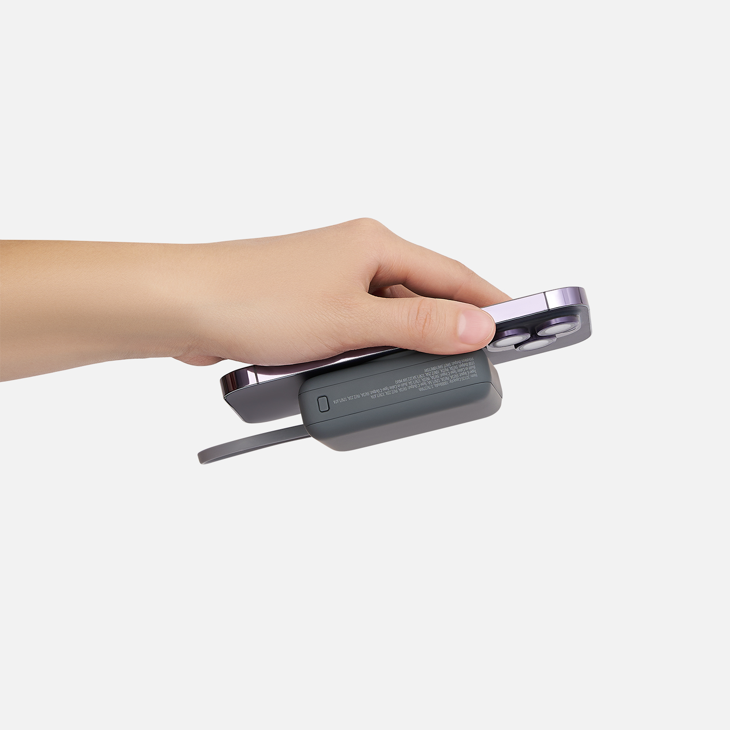 Внешний аккумулятор с подсветкой Риттер PD (Ritter PD) 10000mAh с функцией беспроводной зарядки 15W, серый-10