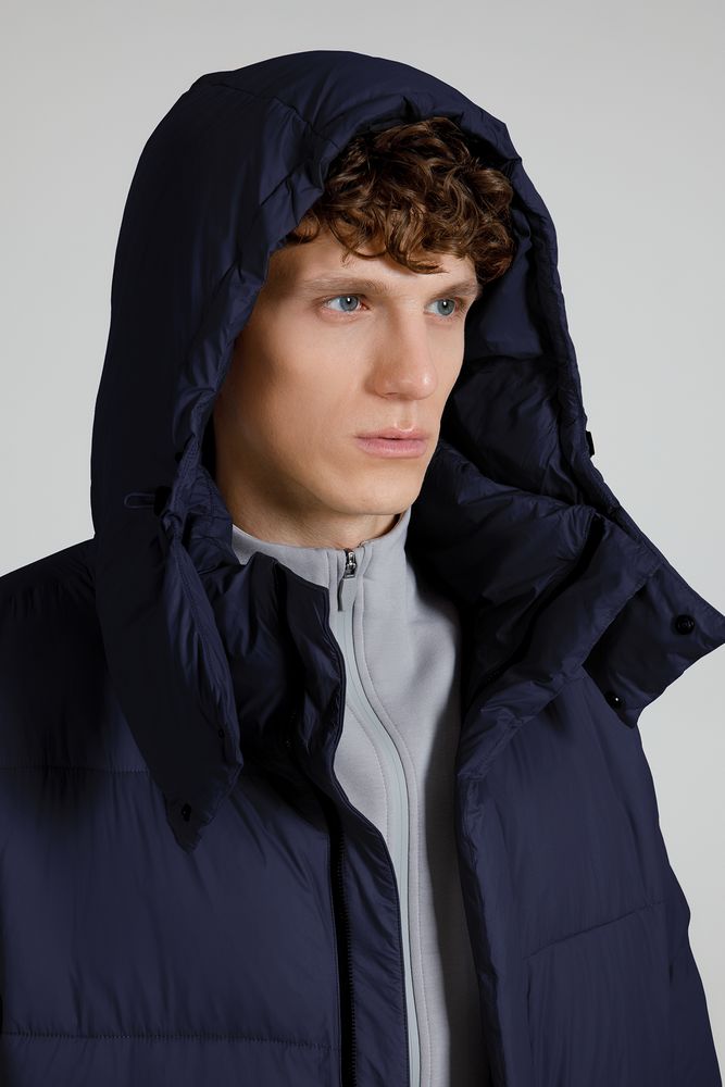 Пуховик унисекс Kapsula, темно-синий-5