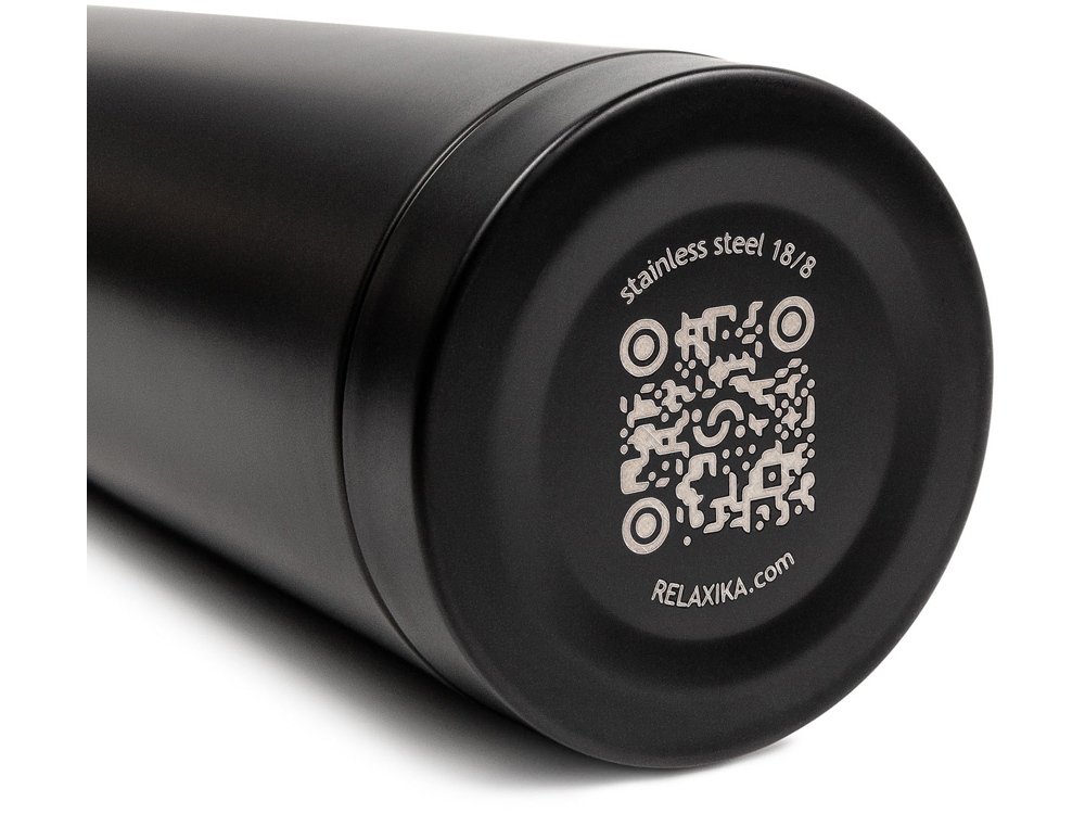 Термос Relaxika 101 (0,35 литра), черный (без лого)-9