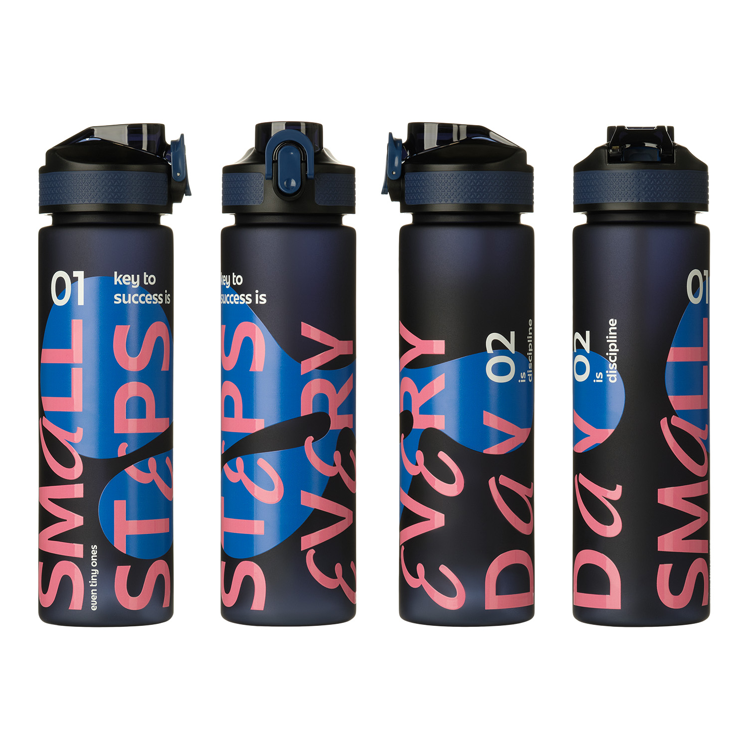 Бутылка для воды Flip, синяя-6