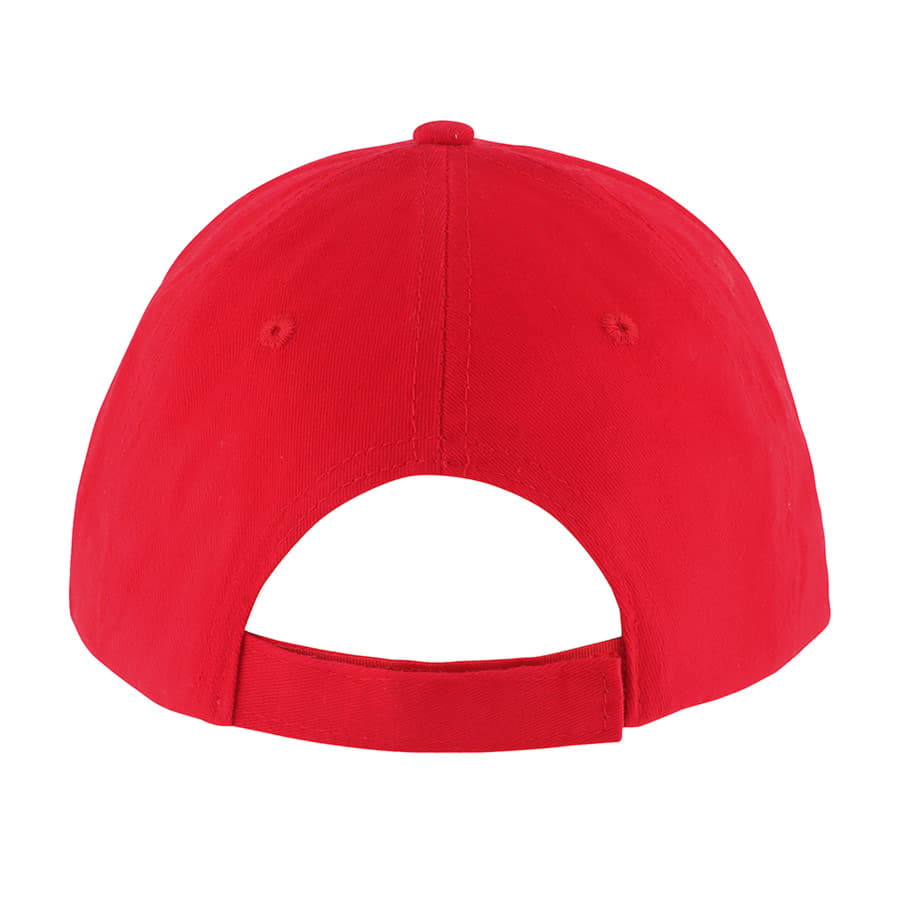 Бейсболка SOLAR, 6 клиньев, застежка на липучке, красный-3