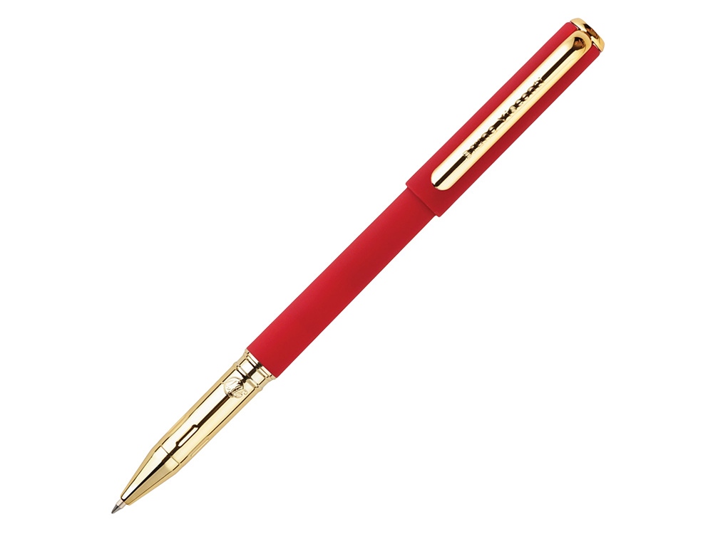 Ручка пластиковая шариковая Parliament, 0,7 мм, синие чернила, красный/золотистый-0