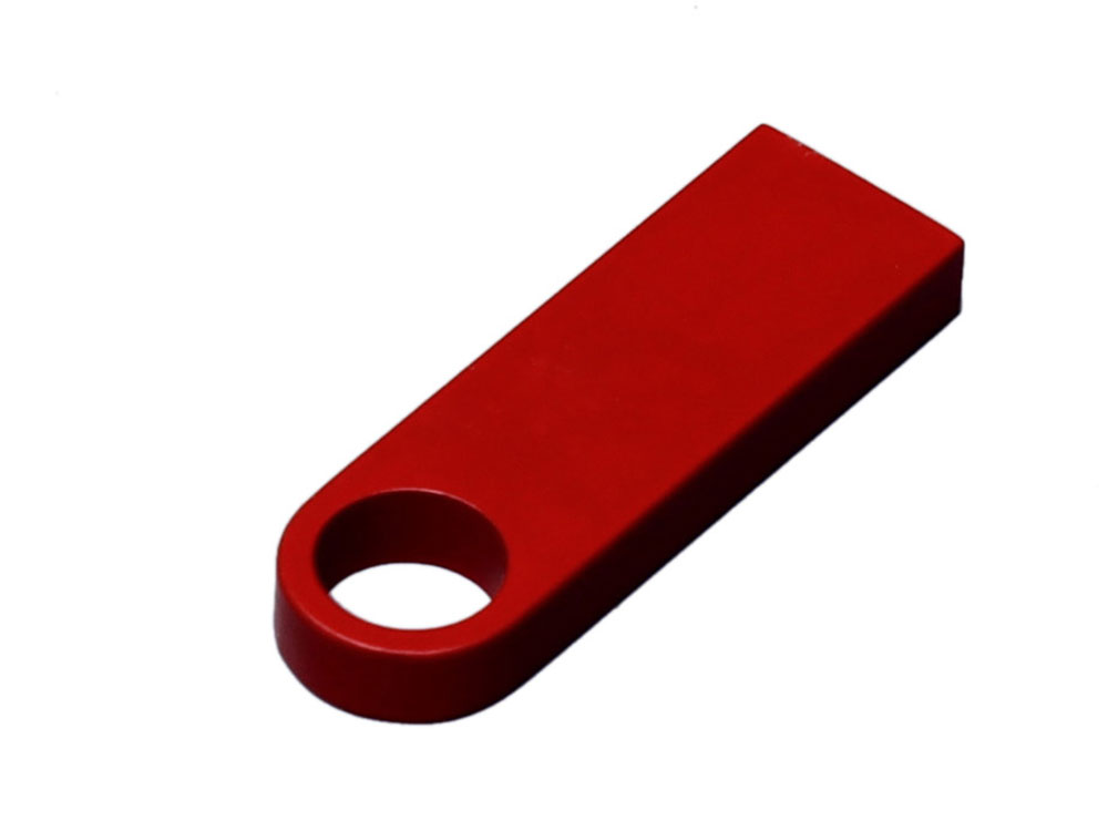 USB 2.0-флешка на 128 Гб с мини чипом и круглым отверстием, красный-1