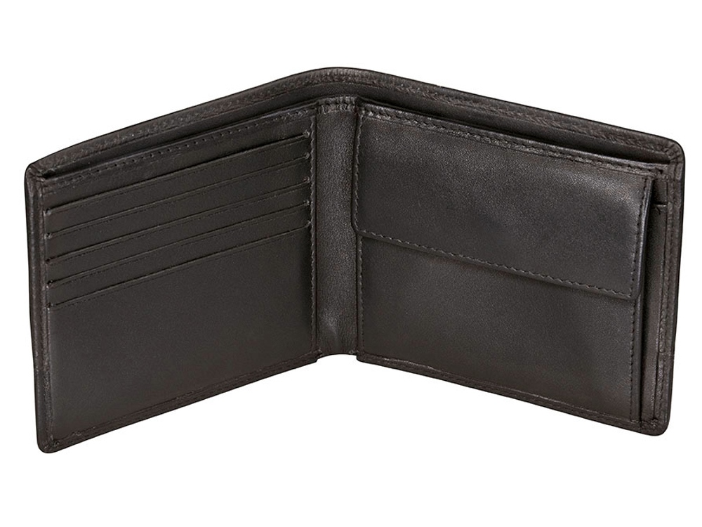 Портмоне BUGATTI Atlanta, чёрное, натуральная воловья кожа, 10,5х1х9 см-5