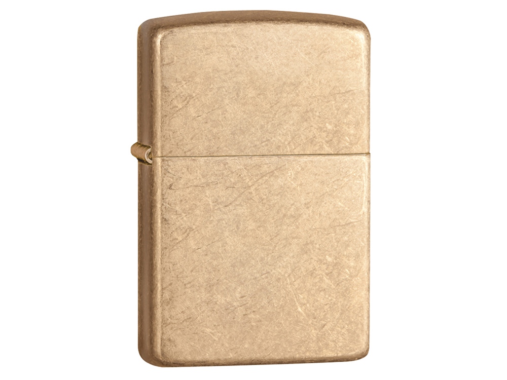 Зажигалка ZIPPO Armor™с покрытием Tumbled Brass, латунь/сталь, золотистая, матовая, 38x13x57 мм-0