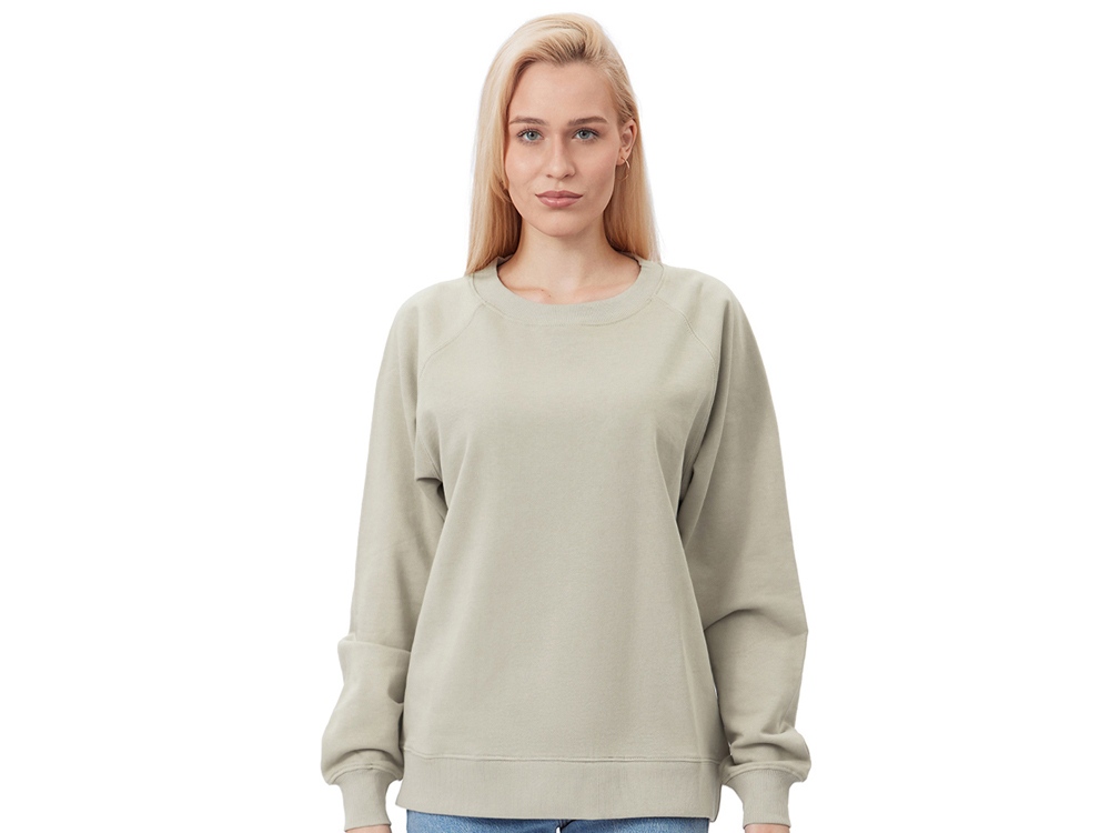 Свитшот оверсайз с рукавом реглан Belgrade, унисекс, оливковый-3