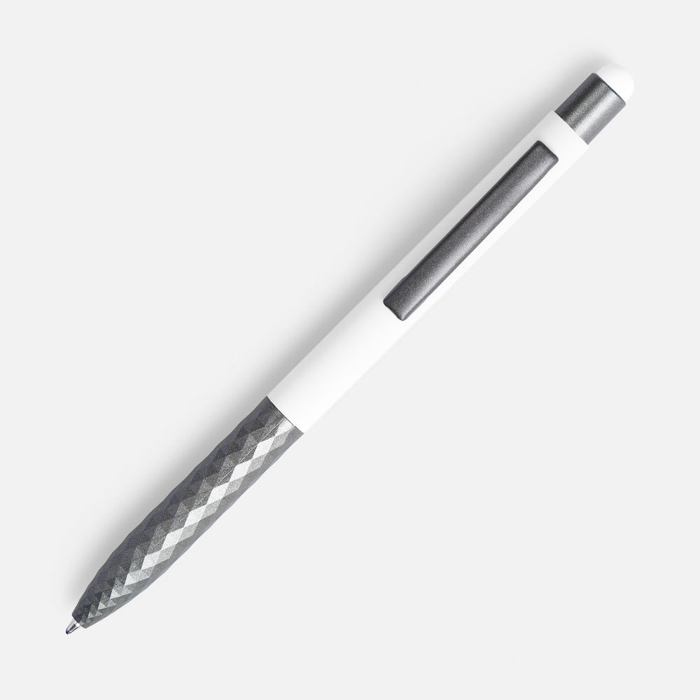 Ручка шариковая Digit Soft Touch со стилусом, белая-2